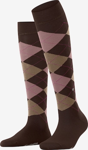 BURLINGTON Over the Knee Socks 'Marylebone' in Brown: front