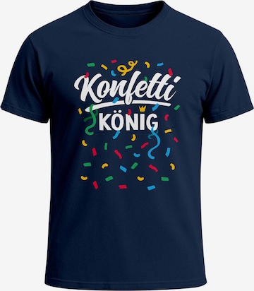 MoonWorks Shirt 'Konfetti König' in Blue: front