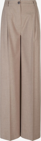 Basler Wide leg Pleated Pants in Beige: front