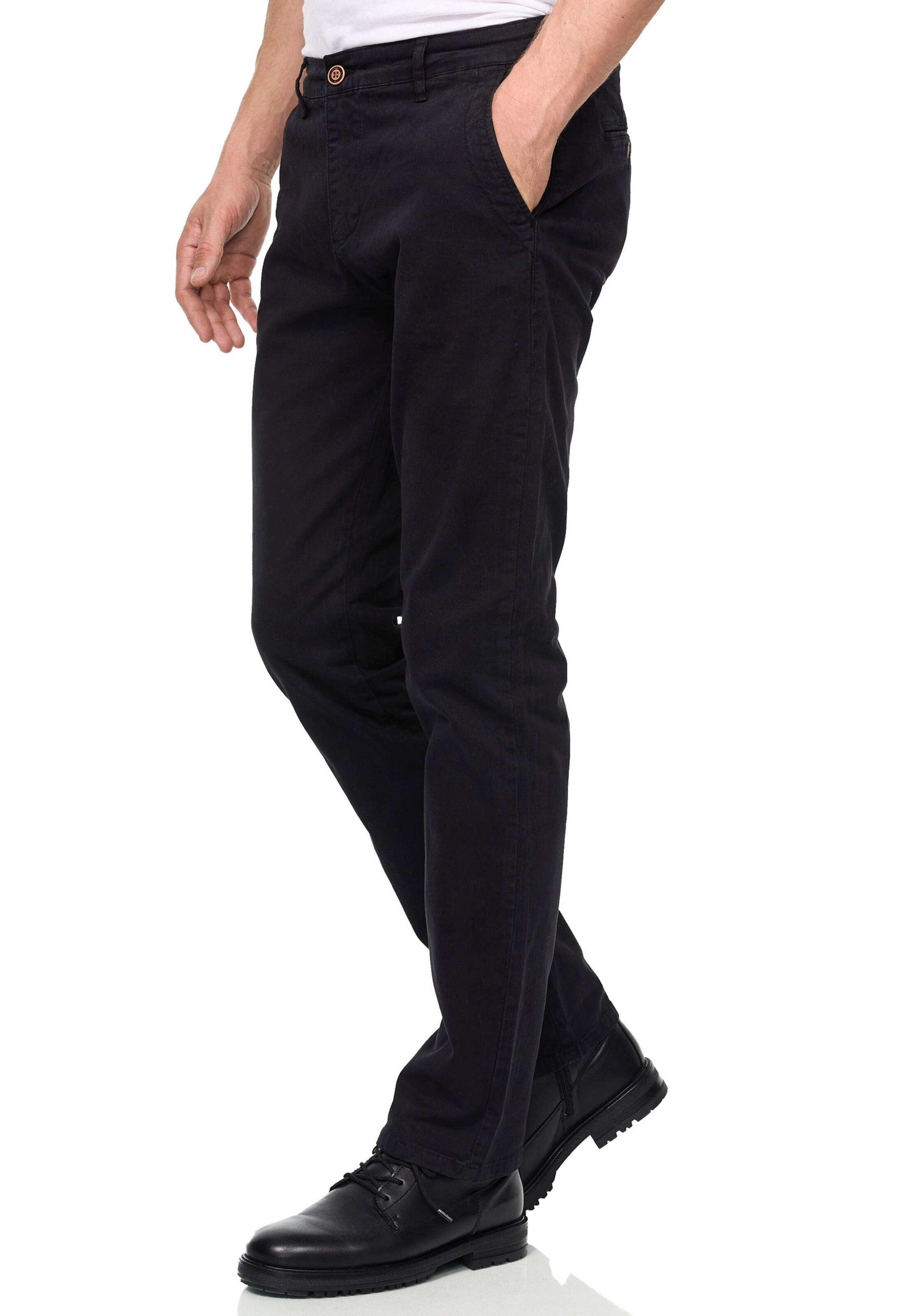 Rusty Neal Slimfit Chino in Zwart