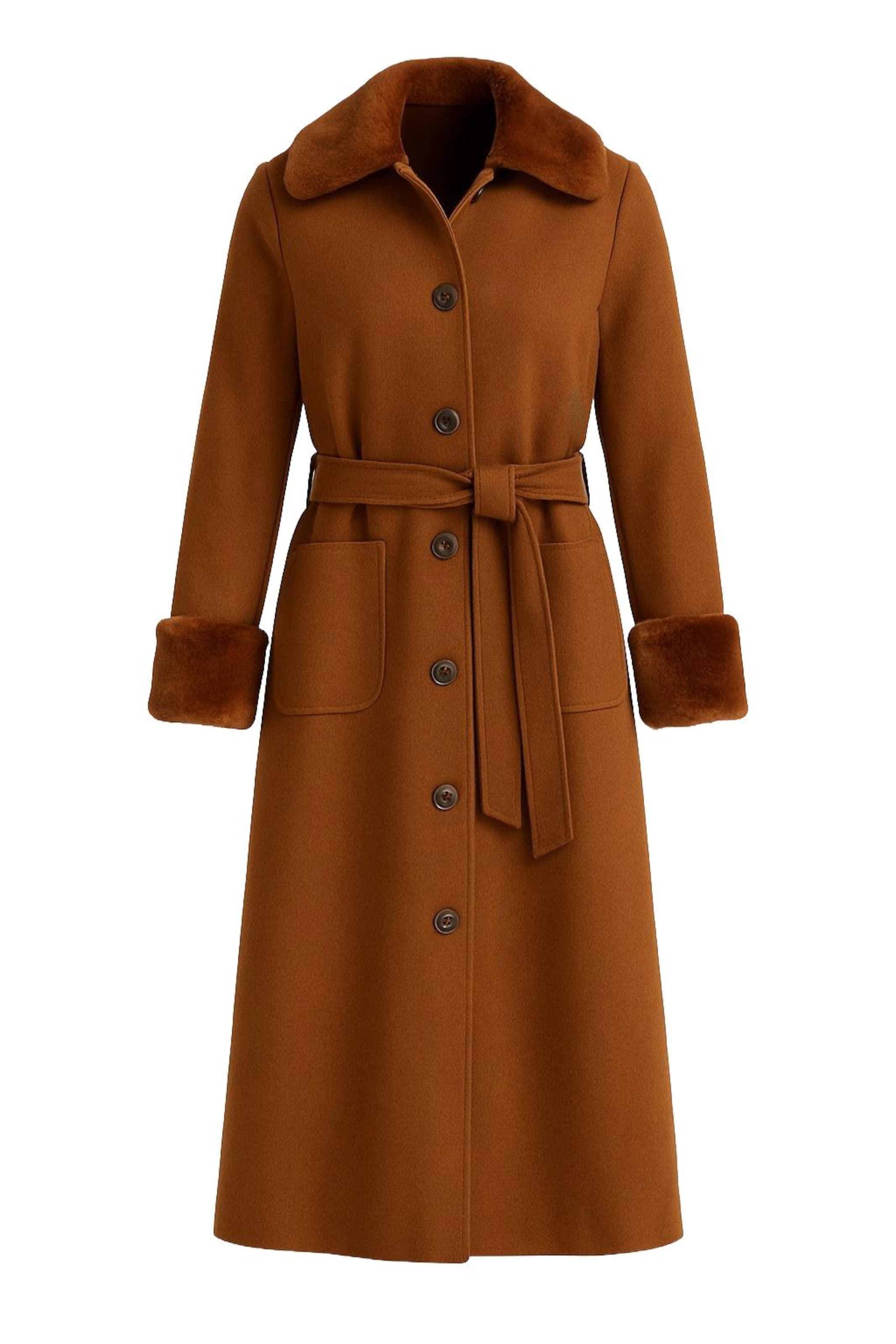 MODAMIHRAM Mantel in karamell, Produktansicht