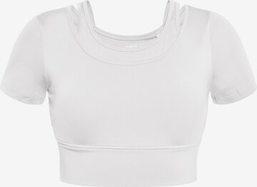 T-shirt IZIA en blanc : devant