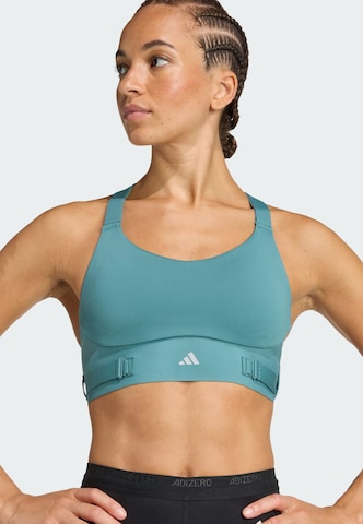 ADIDAS PERFORMANCE Bustier Sport bh 'FastImpact Luxe' in Groen: voorkant