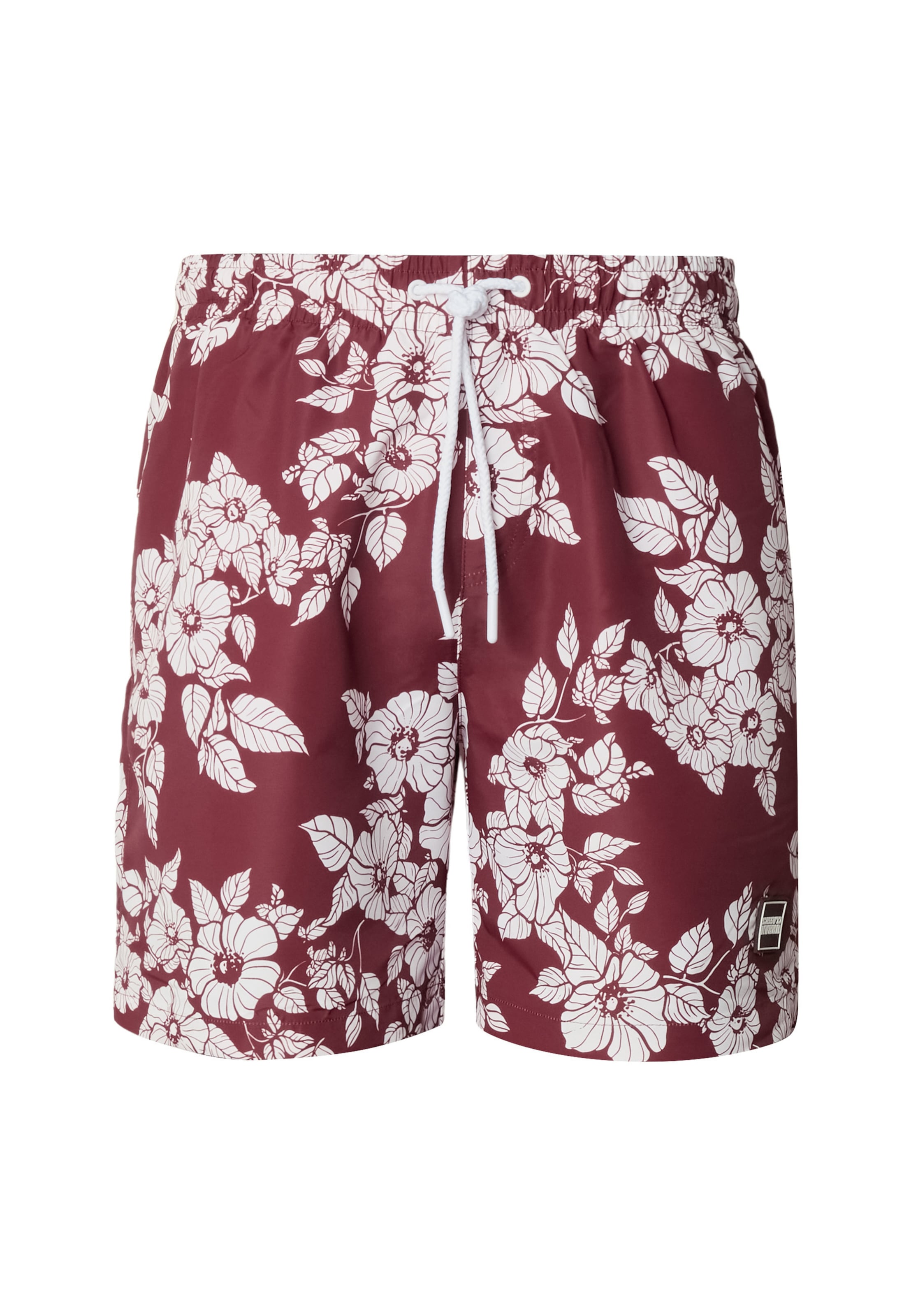 Shorts de bain Urban Classics en rouge : devant