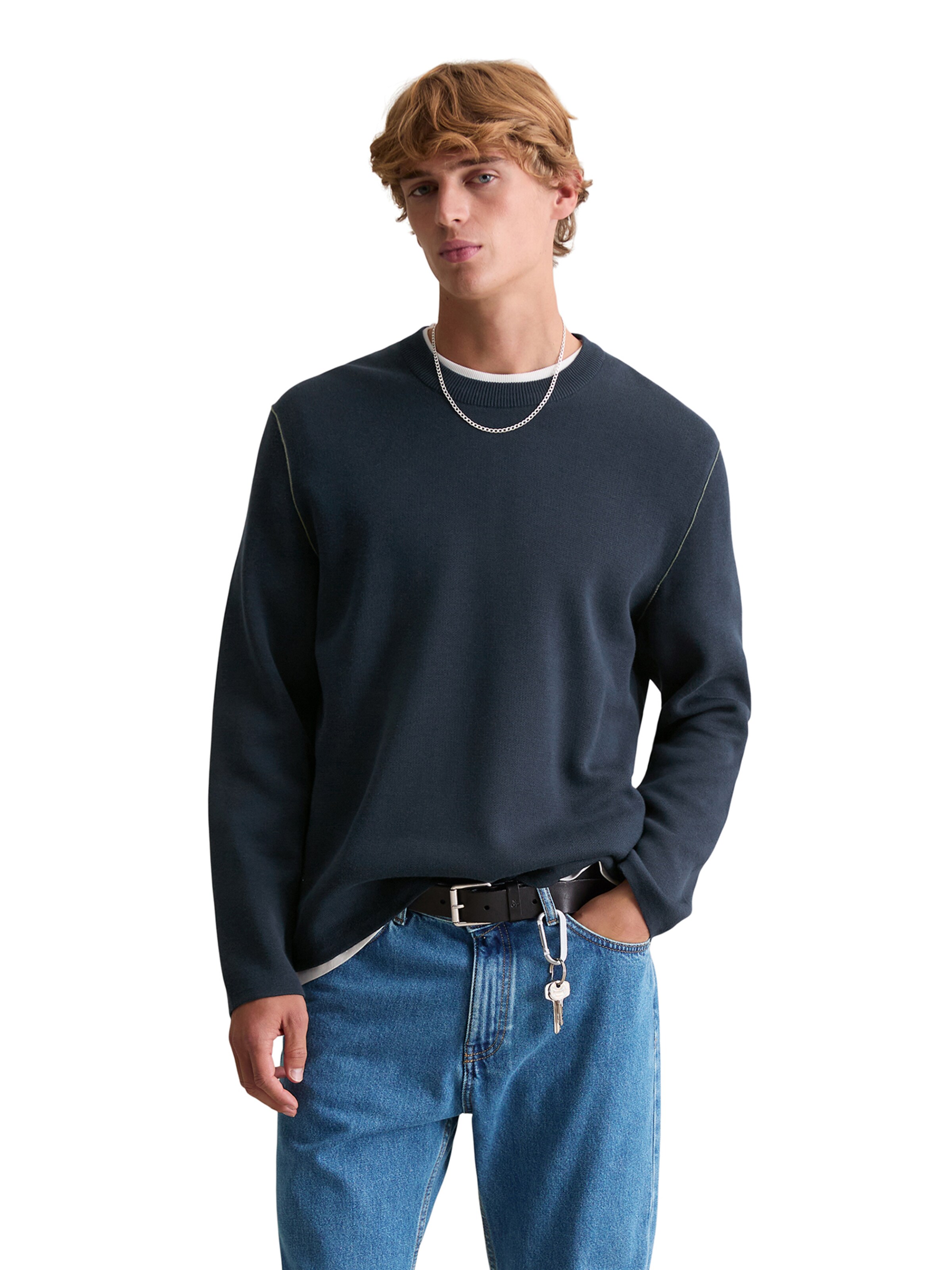 Pull-over Marc O'Polo DENIM en bleu : devant