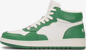 Sneaker alta di Kazar Studio in verde: frontale