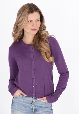 usha BLUE LABEL Gebreid vest in Lila: voorkant