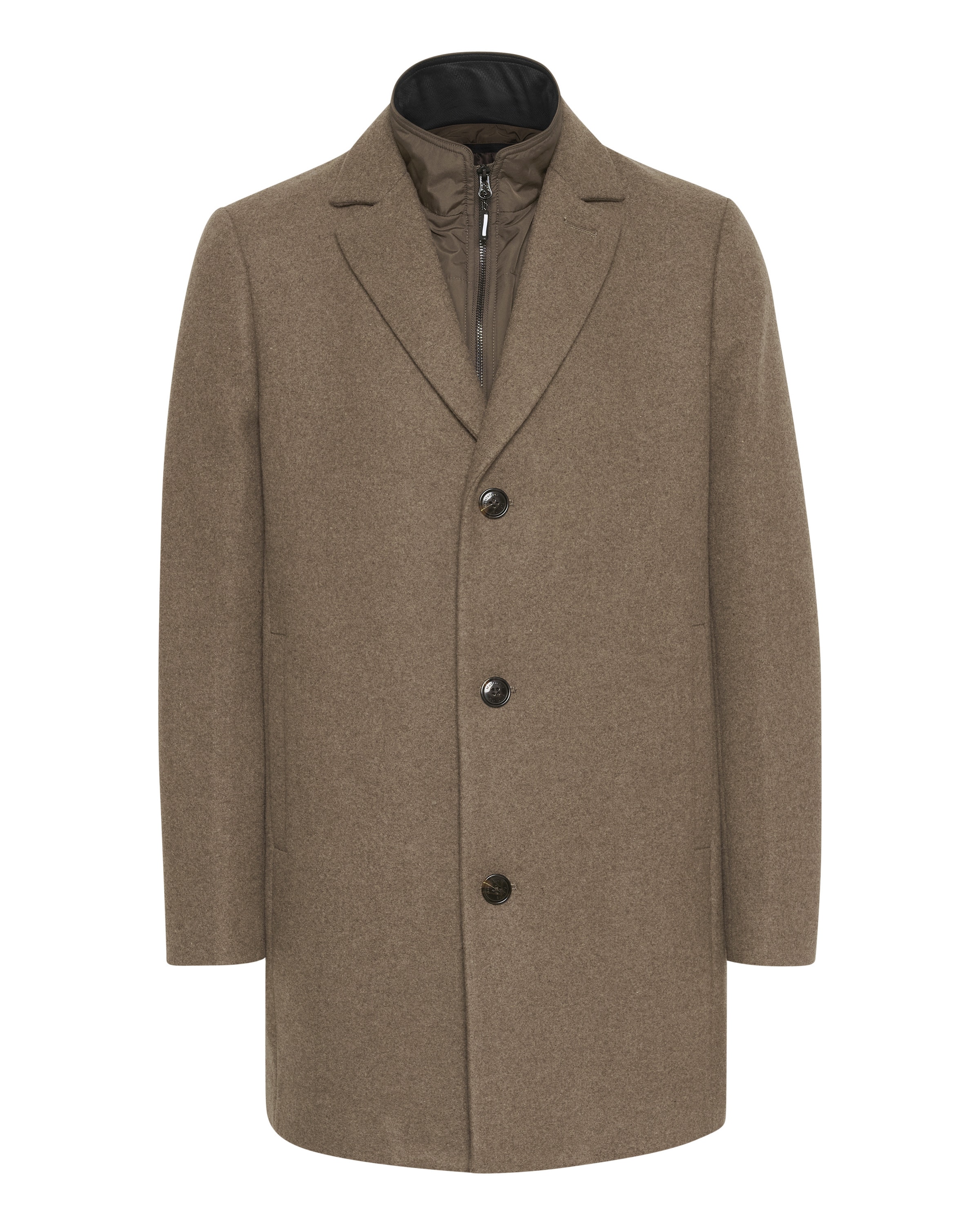 Matinique Overgangsfrakke 'MATrace Insert' i brun: forside