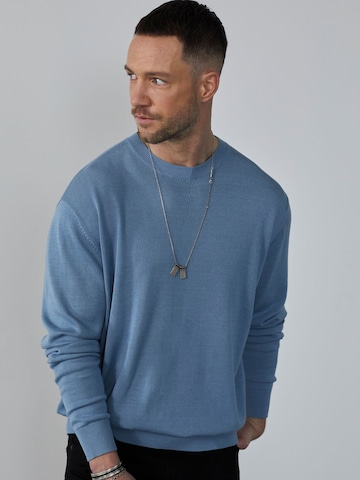 DAN FOX APPAREL Sweater 'Gregor' in Blue: front