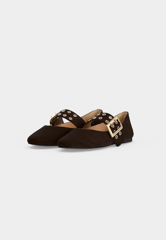 Balerini cu curea glezna 'Atlantica' de la STEVE MADDEN pe maro