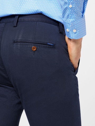 GANT Úzky strih Chino nohavice - Modrá