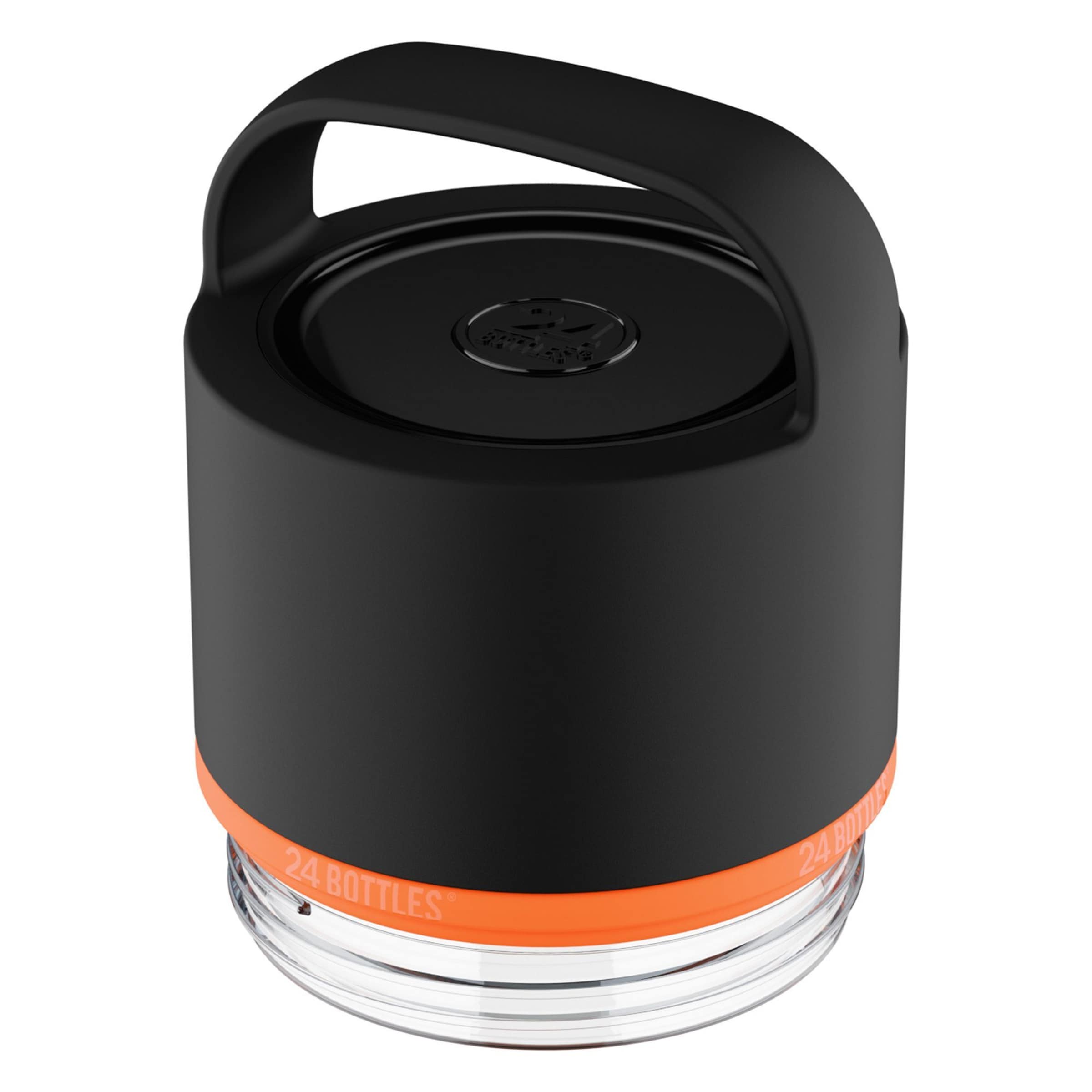 24Bottles Trinkflaschenverschluss in Schwarz: Vorderseite