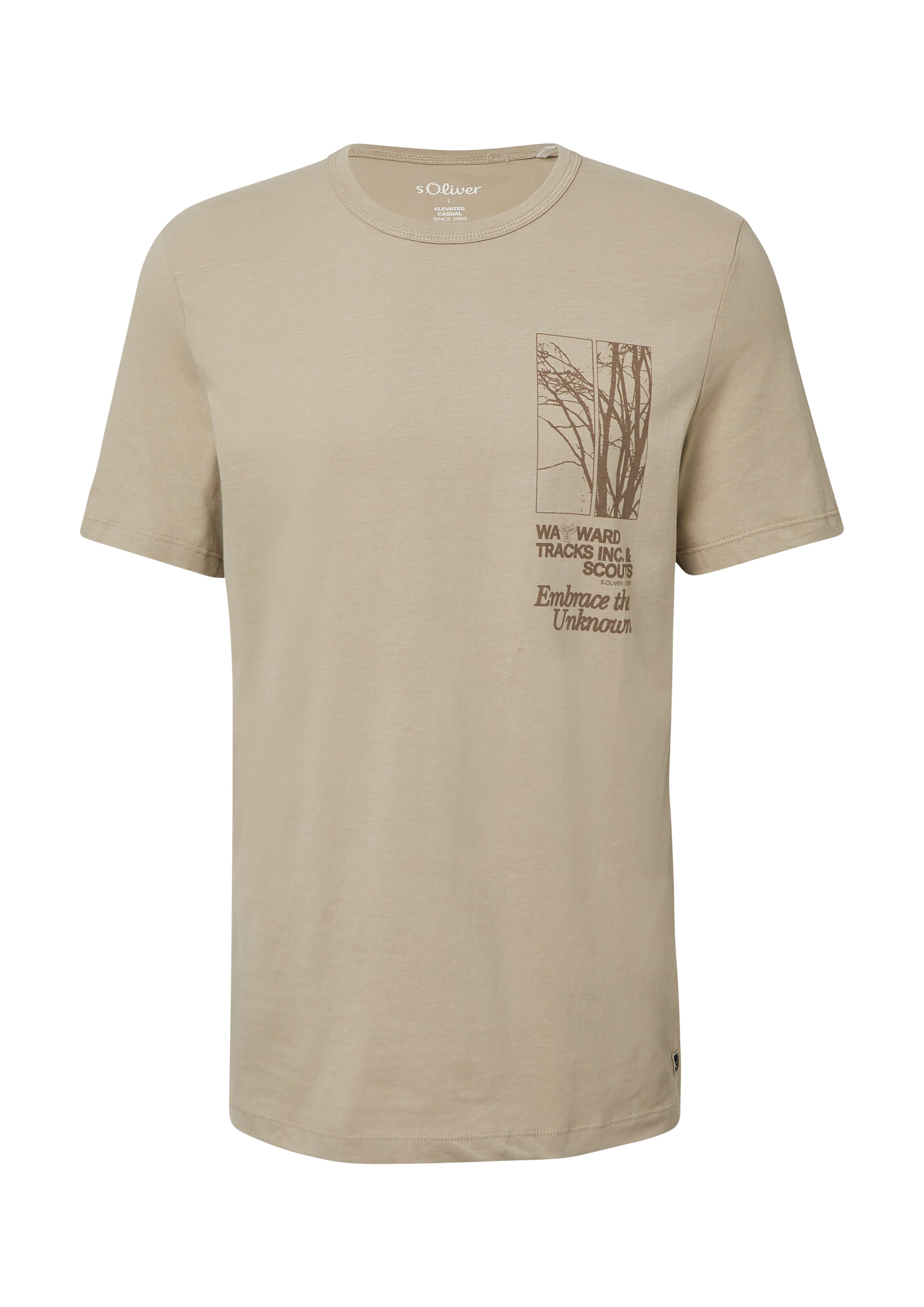 T-Shirt s.Oliver en beige : devant