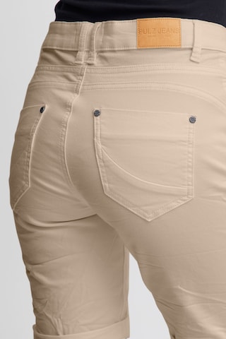 PULZ Jeans Regular Hose 'Rosita' in Beige