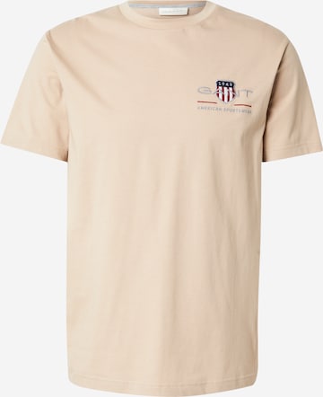 T-Shirt GANT en beige : devant
