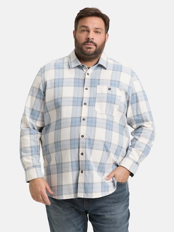 TOM TAILOR Men + Regular Fit Hemd in Blau: Vorderseite