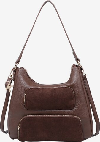Borsa a mano 'Borsa a mano donna Kassandra con zip - Poliestere 100%' di Kassandra in marrone: frontale