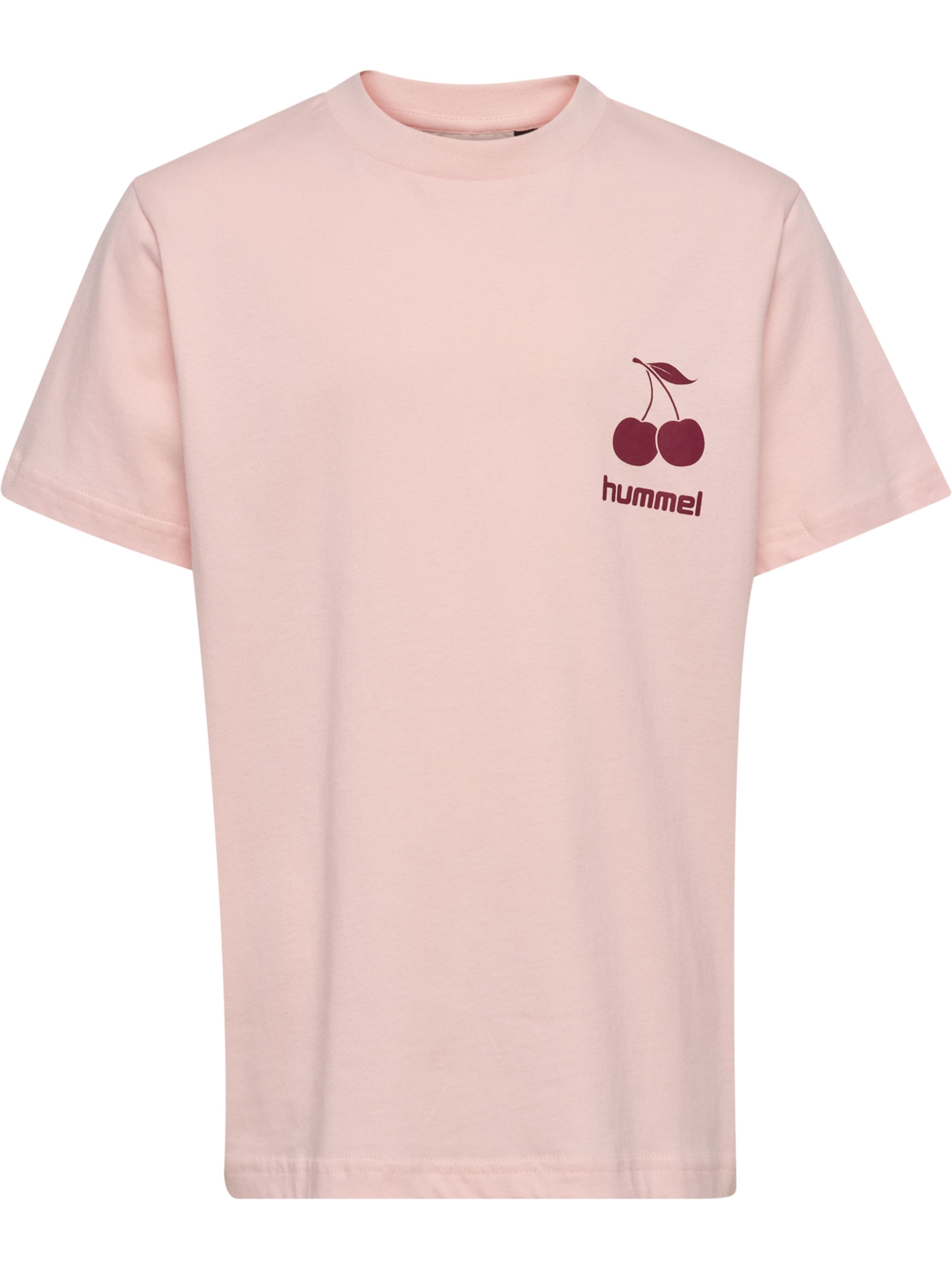 Hummel T-Shirt in 110-116 in pastellpink / dunkelrot, Produktansicht
