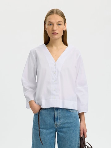 SELECTED Blouse 'SLFBEA' in White: front