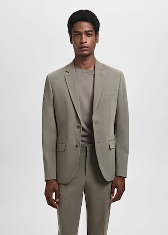 MANGO MAN Regular Fit Sakko 'Paris' in Grün: Vorderseite
