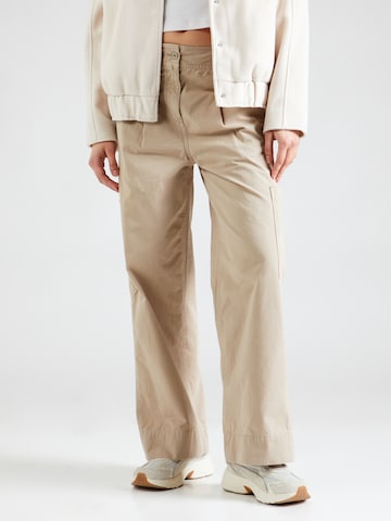 WHITE STUFF Wide leg Cargobroek 'Carlie' in Beige: voorkant