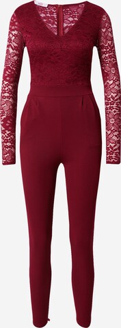 WAL G. Jumpsuit 'BLAKE' in Rood: voorkant