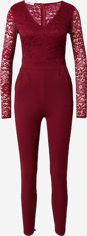 WAL G. Jumpsuit 'BLAKE' i röd: framsida