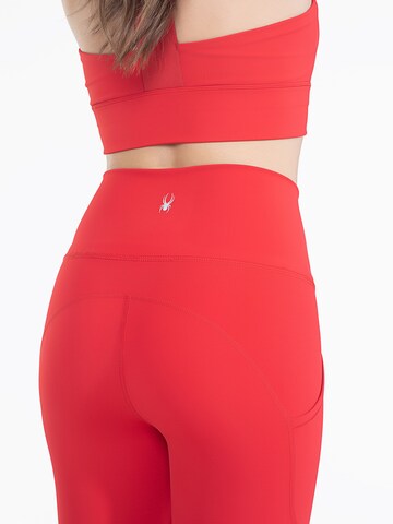 Spyder Skinny Workout Pants in Red