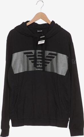 EA7 Emporio Armani Sweatshirt & Zip-Up Hoodie in XXXL in Black: front