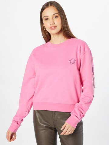 True Religion Sweatshirt 'LOS ANGELES ' in Roze: voorkant