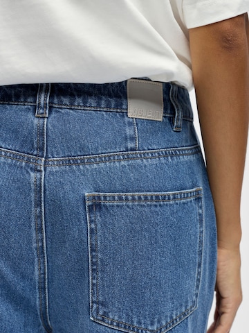 OBJECT Wide Leg Jeans 'OBJLuca' in Blau