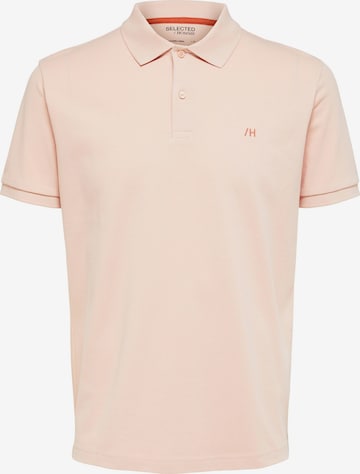 T-Shirt 'Dante' SELECTED HOMME en rose : devant