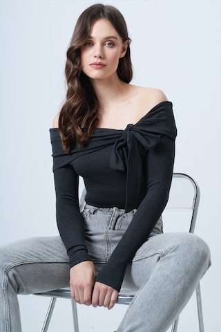 Trend Alaçatı Stili Shirt in Grau: Vorderseite