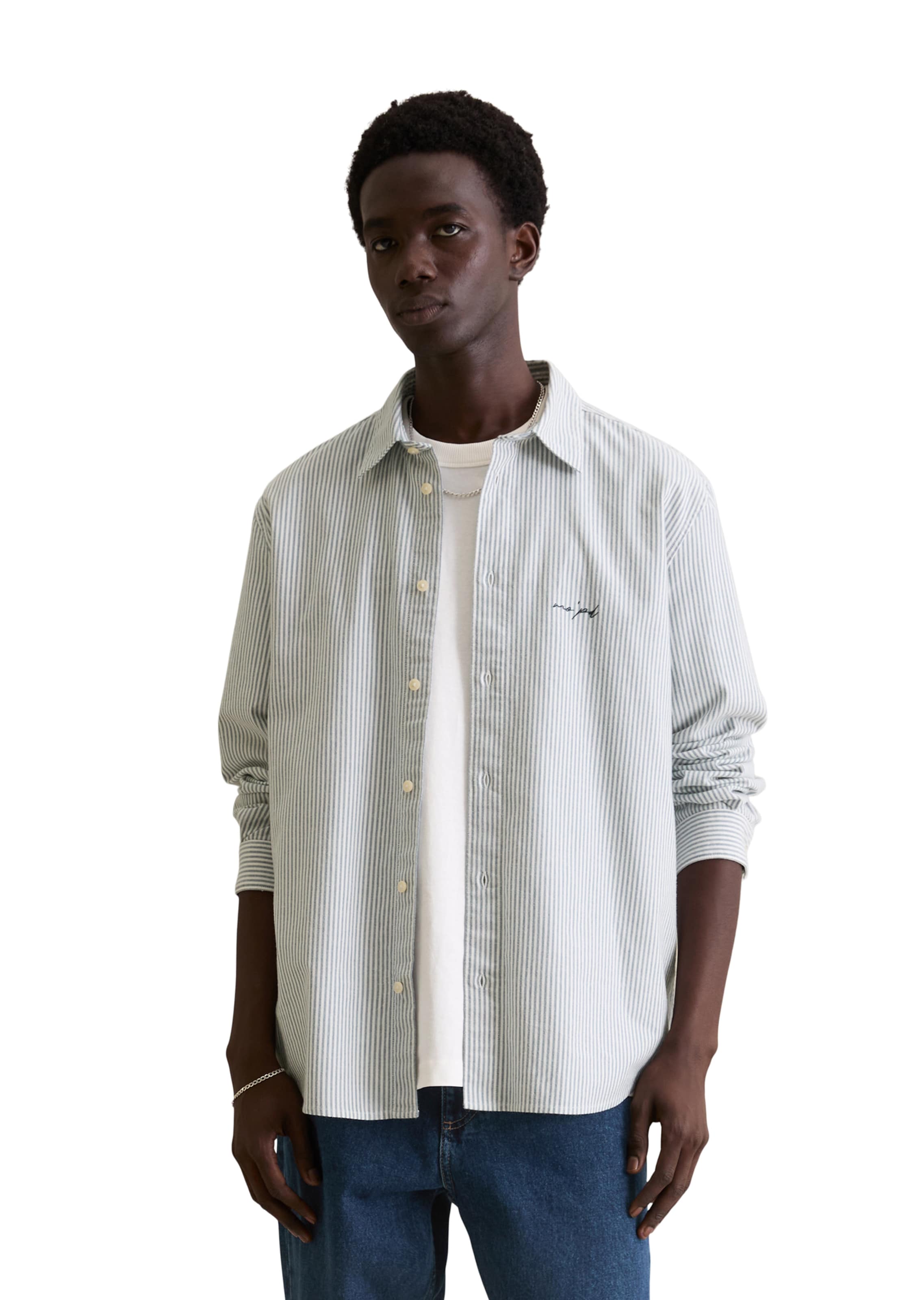 Marc O'Polo DENIM Regular fit Overhemd in Grijs: voorkant