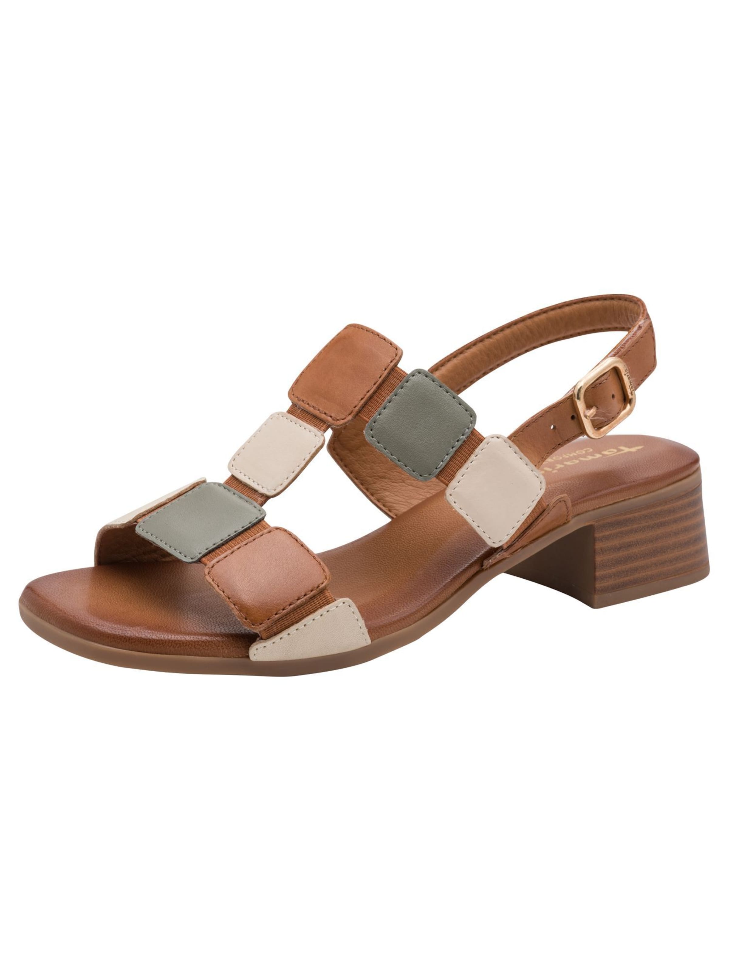 Sandales Tamaris en marron : devant