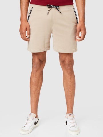 HOLLISTER Regular Pants in Beige: front