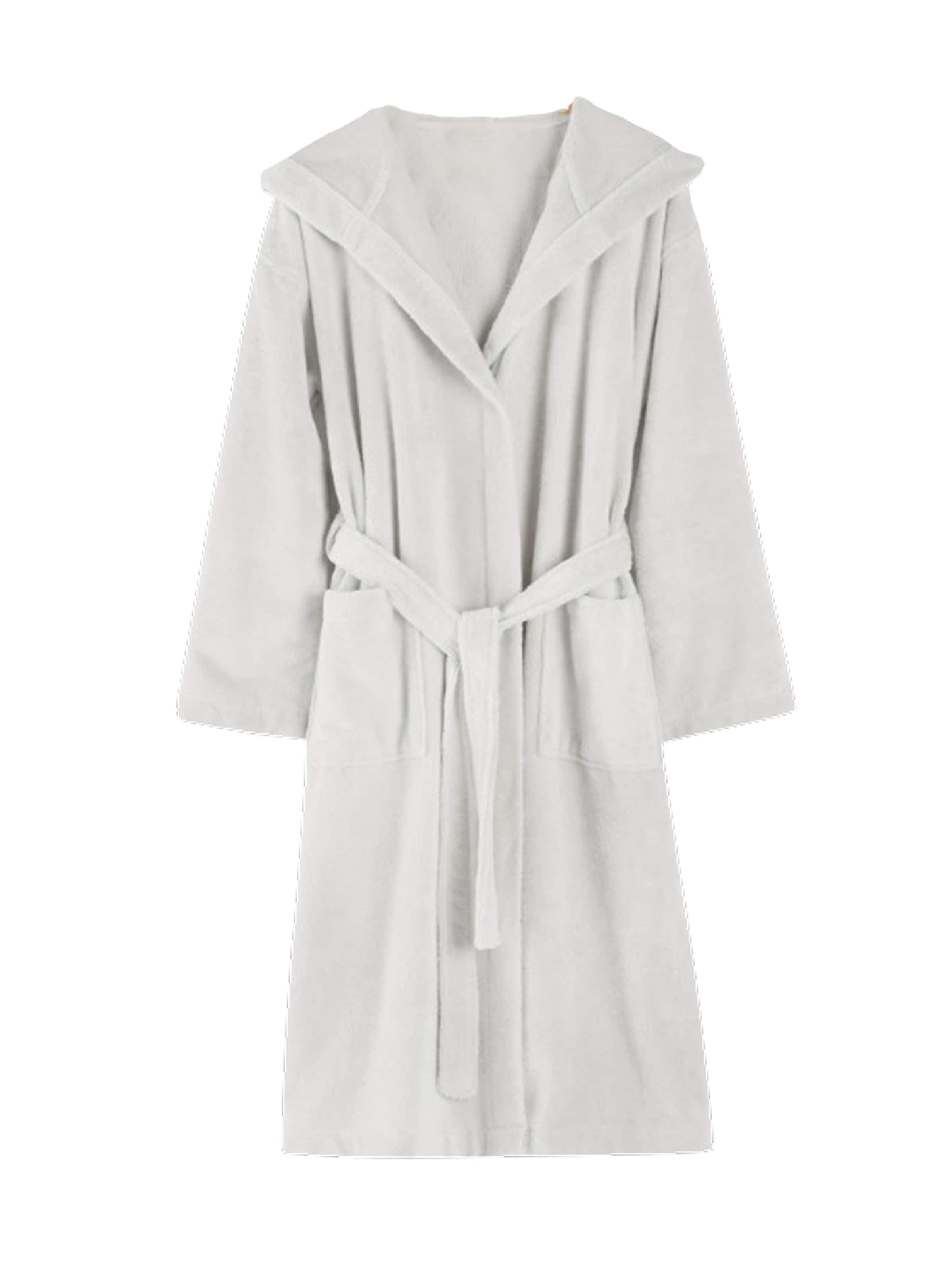 D’S Damat Bathrobe long in White: front