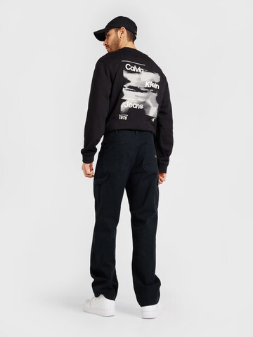 JACK & JONES Loosefit Cargobyxa 'Teddie' i svart