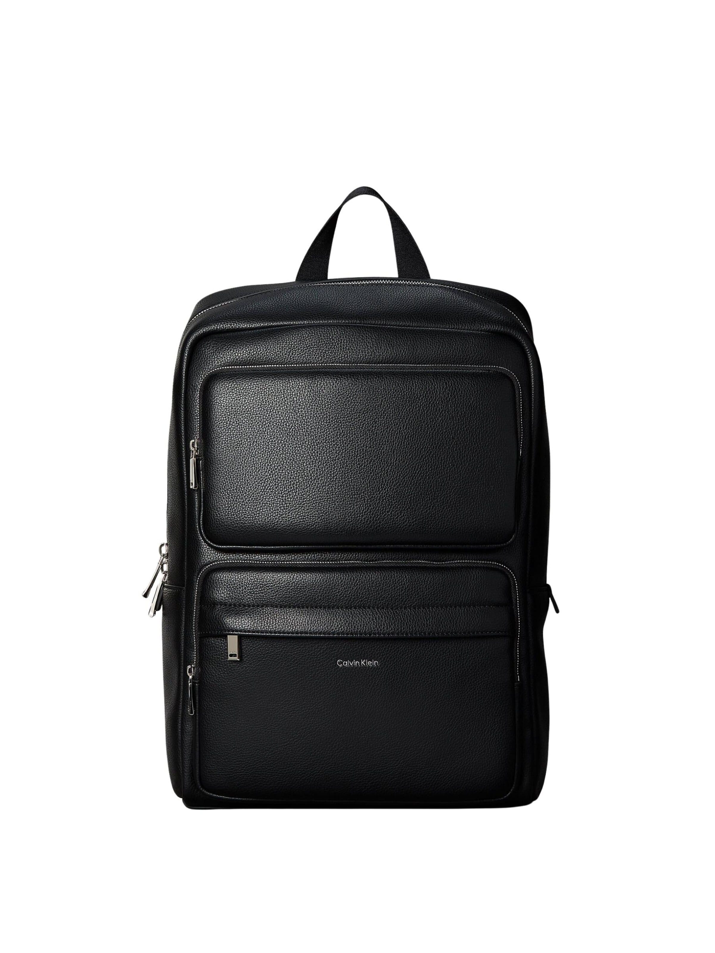 Calvin Klein Rucksack 'ZAINO'‌‌‌‌ in Schwarz: Vorderseite