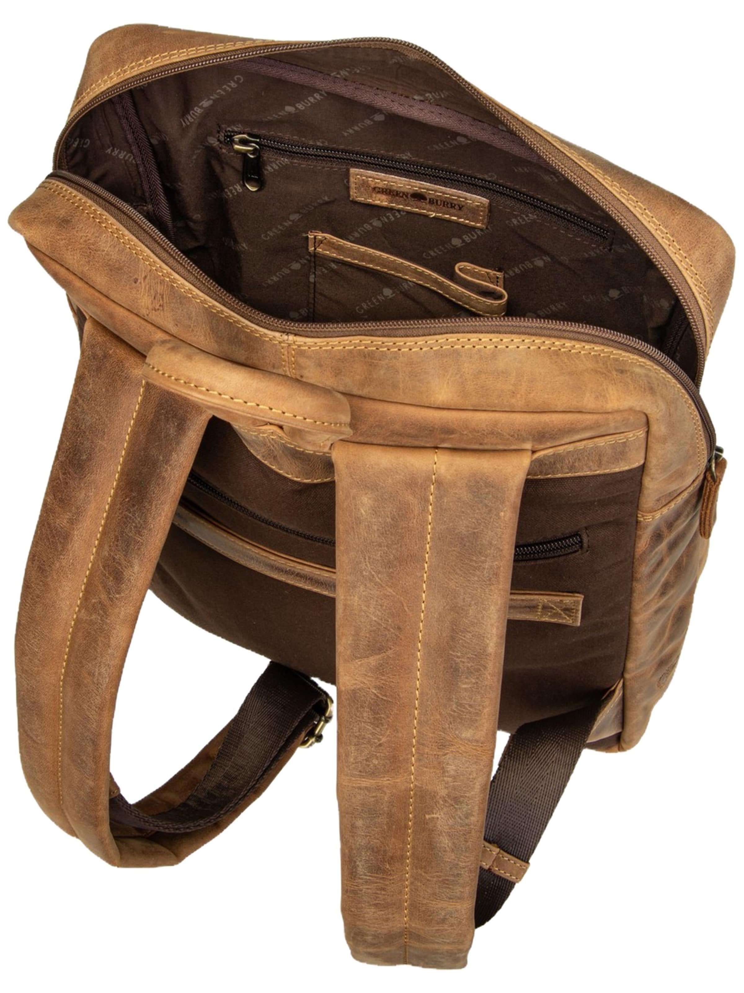 GREENBURRY Backpack ' Vintage Business Project 1 ' in Brown