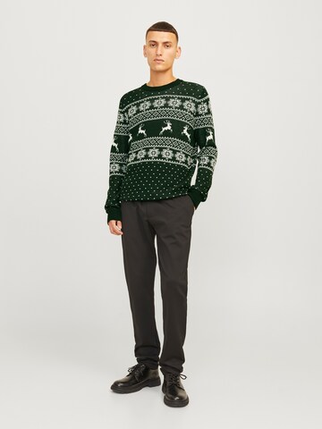 Pull-over 'JJXmas Gabriel' JACK & JONES en vert