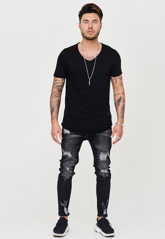 behype Slim fit Jeans 'Dino' in Black