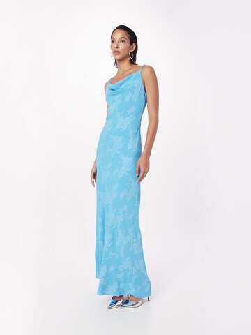 Robe de soirée TOPSHOP en bleu : devant