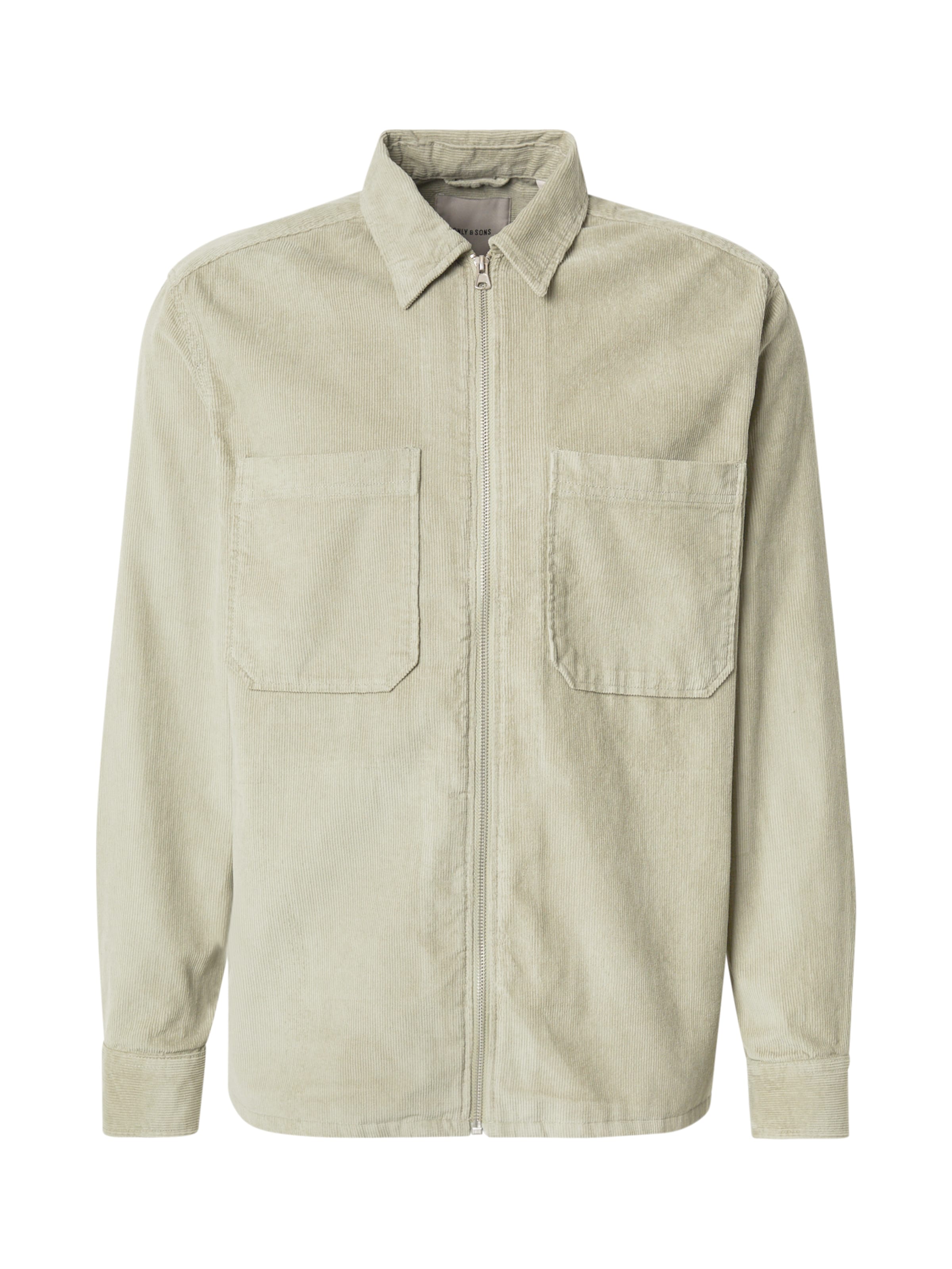 Only & Sons Comfort fit Button Up Shirt 'ONSALP' in Green: front
