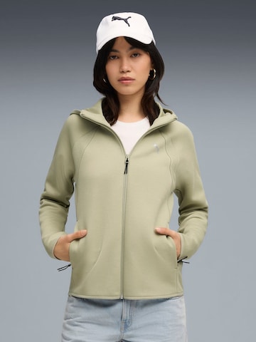 Giacca sportiva 'Puma Evostripe Full-zip Hoodie Dk' di PUMA in beige: frontale