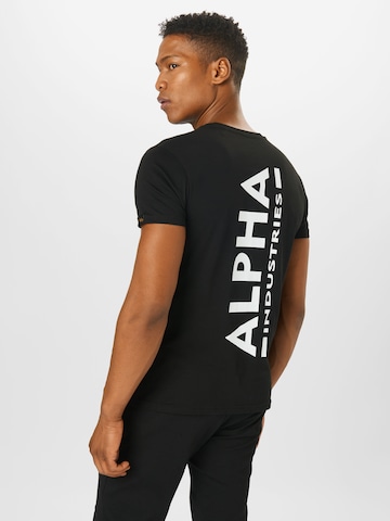 ALPHA INDUSTRIES Póló - fekete