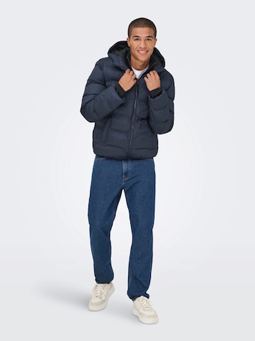 Giacca invernale 'ONSUNION' di Only & Sons in blu