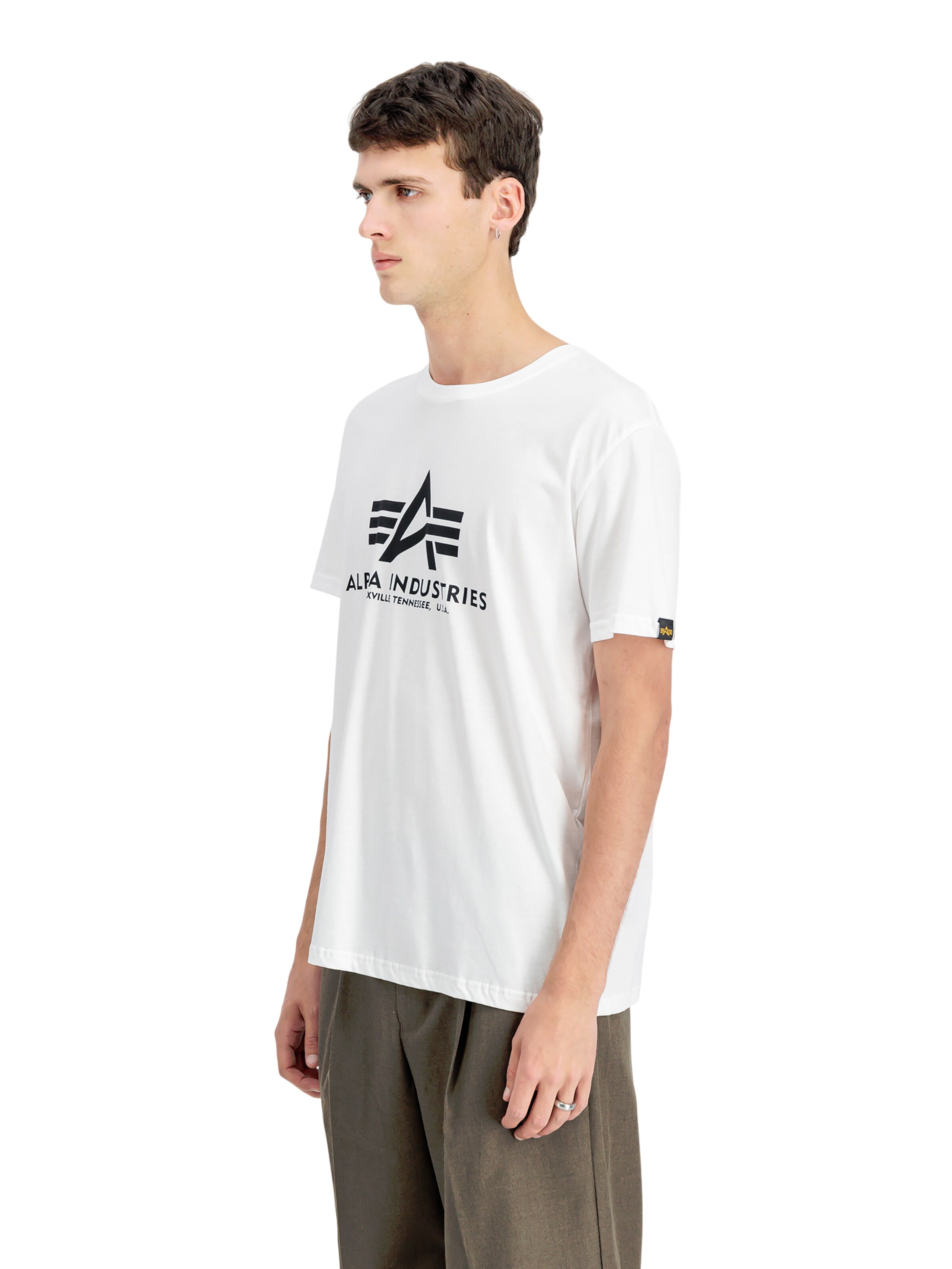 ALPHA INDUSTRIES Shirt 'Basic 2 Pack' in Black