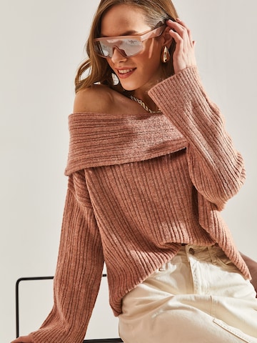 Bianco Lucci Свитер в Ярко-розовый: спереди