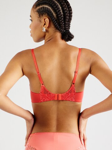 TRIUMPH T-shirt Bra 'Wild Peony' in Orange